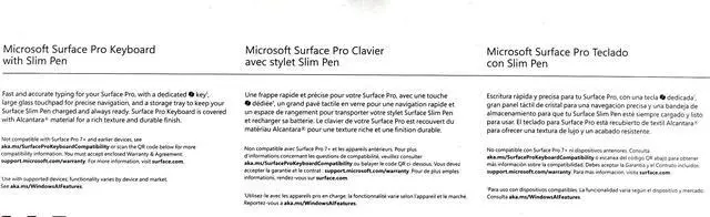 Alt view image 9 of 9 - Microsoft Surface Slim Pen (2nd Edition) and Pro Keyboard for Pro (11th Edition), Pro 9, and Pro 8 Sapphire