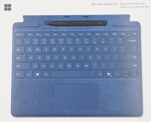 Alt view image 8 of 9 - Microsoft Surface Slim Pen (2nd Edition) and Pro Keyboard for Pro (11th Edition), Pro 9, and Pro 8 Sapphire