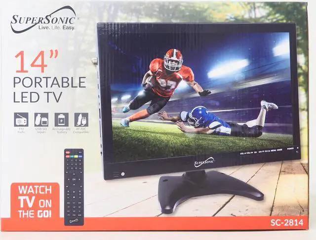 Alt view image 12 of 13 - SuperSonic 14” Portable Widescreen LED TV