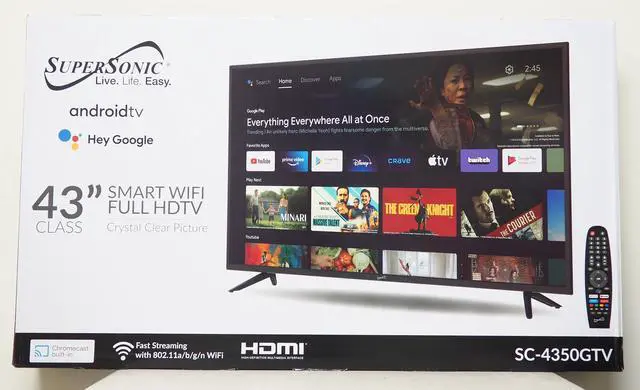 Alt view image 13 of 14 - Supersonic 43 Inch Google Smart LED TV SC-4350GTV
