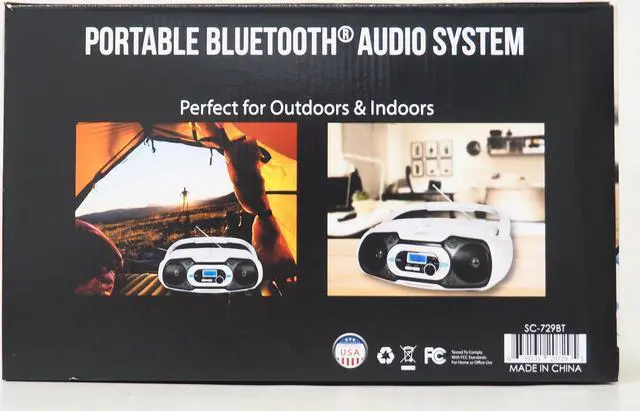 Alt view image 14 of 15 - Supersonic SC-729BT  Bluetooth Compatible Portable MP3/CD Cassette FM Radio Boombox
