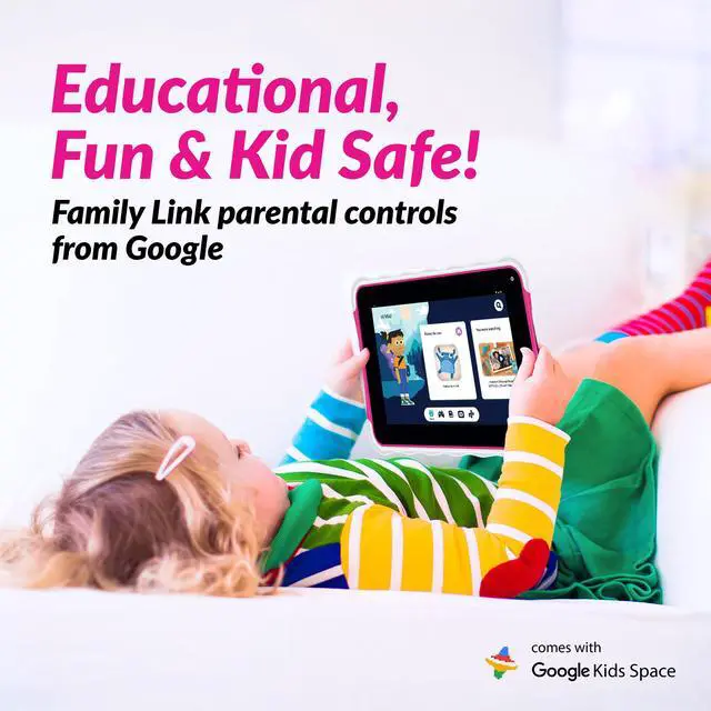 Alt view image 5 of 7 - Supersonic 7-inch Tablet with Android 13, Kids Space, Bluetooth Front/Rear Cameras Pink SC-779KT