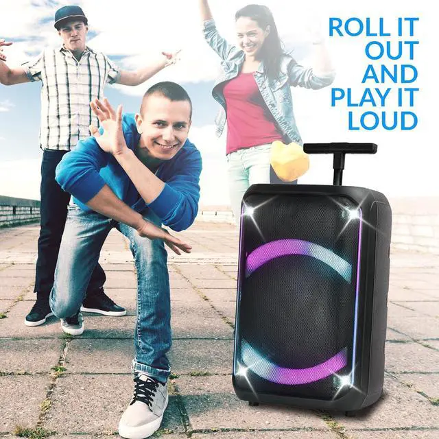 Alt view image 7 of 7 - IQ Sound IQ-5912DJBT 12-inch Portable Bluetooth Speaker with True Wireless Stereo, LED Lights, Full Control Panel