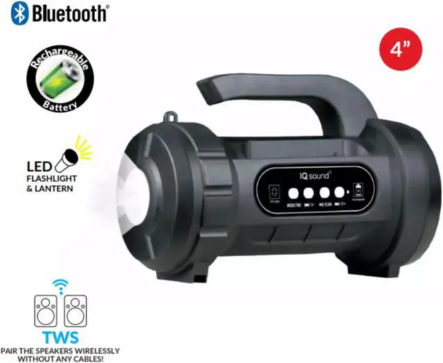 Alt view image 5 of 5 - Supersonic SC-1096BT Rechargeable Bluetooth Speaker with True Wireless Stereo (TWS) Technology, FM Radio and Built-in LE