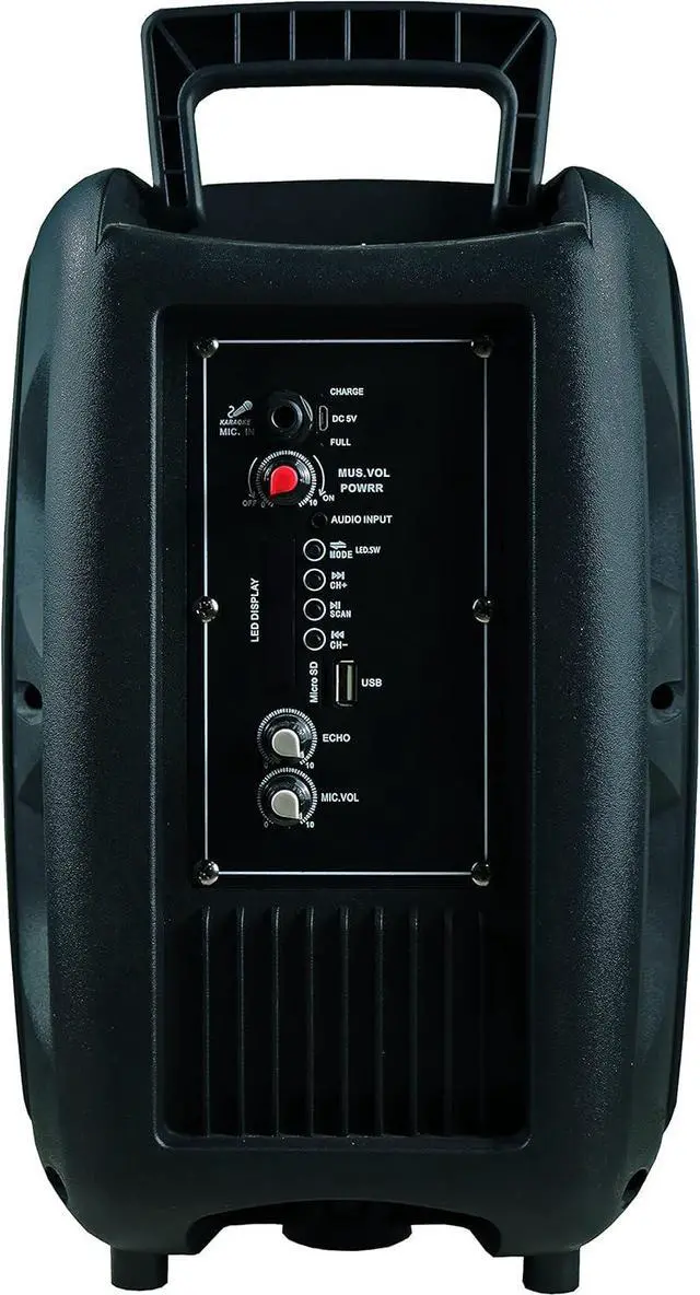 Alt view image 2 of 7 - SuperSonic IQ-2078DJBT 8" Tailgate Bluetooth Speaker Blue