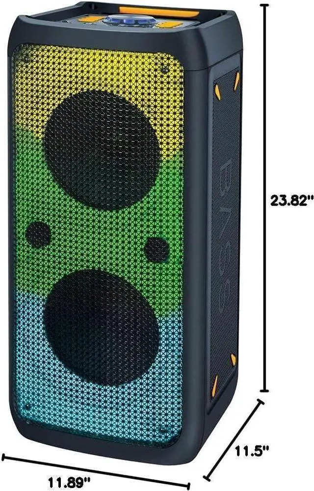 Alt view image 14 of 14 - SuperSonic IQ-7028DJBT 2 x 8" Portable Bluetooth Speaker with True Wireless Technology