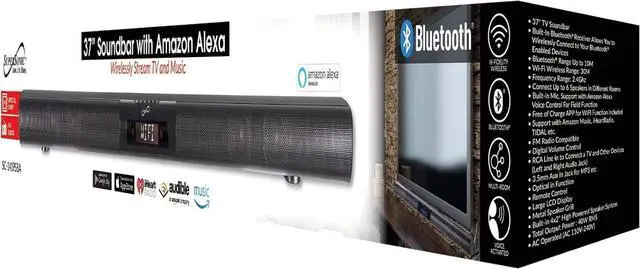 Alt view image 8 of 9 - Supersonic - SC-1419SBA - Supersonic Bluetooth Smart Speaker - Alexa Supported - Bluetooth - Bluetooth Pairing - Alexa Supported