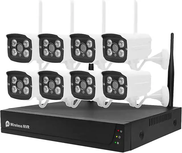 Main image of Supersonic 8 Channel HD Wireless NVR Security Camera System, 8 Cameras Outdoor/Indoor SC-5008NVR