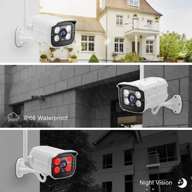 Alt view image 2 of 5 - Supersonic 8 Channel HD Wireless NVR Security Camera System, 8 Cameras Outdoor/Indoor SC-5008NVR