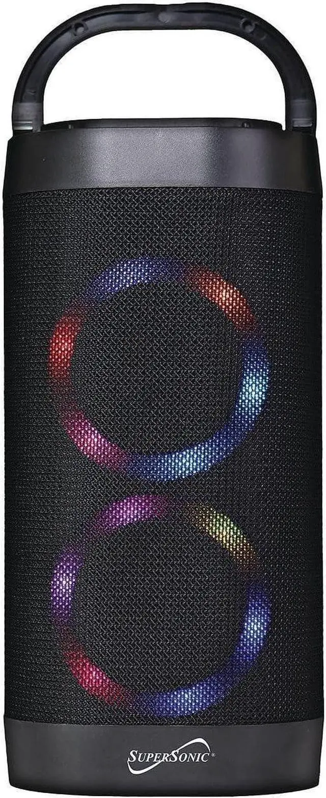 Alt view image 2 of 7 - Supersonic SC-2332BT Soundlight Bluetooth Speaker, Stream from Any Device, USB/SD Playback, FM Radio, Vibrant Ring Light