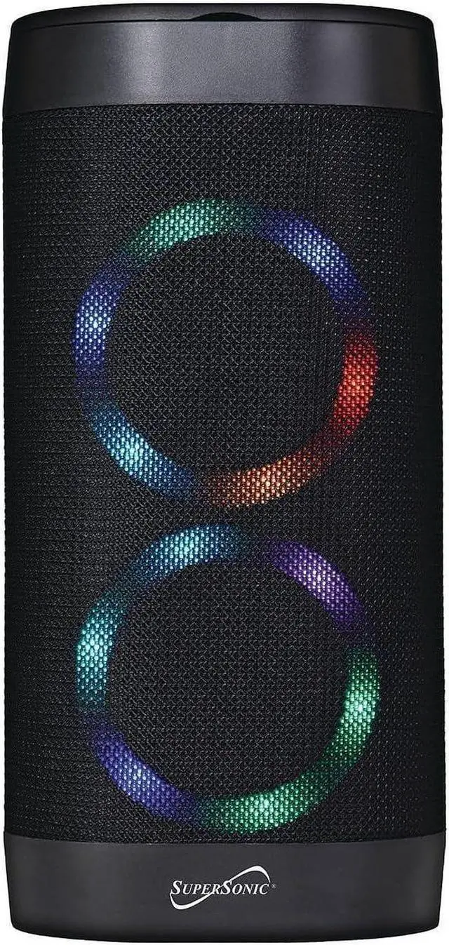 Main image of Supersonic SC-2332BT Soundlight Bluetooth Speaker, Stream from Any Device, USB/SD Playback, FM Radio, Vibrant Ring Light