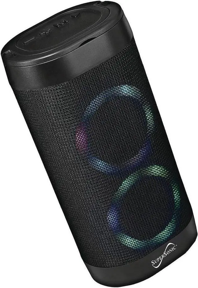 Alt view image 3 of 7 - Supersonic SC-2332BT Soundlight Bluetooth Speaker, Stream from Any Device, USB/SD Playback, FM Radio, Vibrant Ring Light