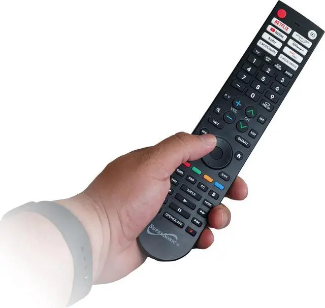 Alt view image 5 of 7 - Supersonic SC-326 Universal Remote Control for Smart TV with HotKeys for Streaming, Controls 4 Devices