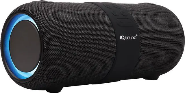 Alt view image 2 of 8 - supersonic iq-2323bt iq-2323bt dual 3-inch 14-watt portable true wireless stereo bluetooth rechargeable speaker with fm radio, microphone, and rgb lights