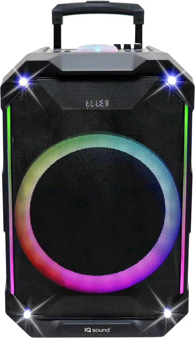 Alt view image 2 of 7 - IQ Sound IQ-5415DJBT 15-inch Portable Bluetooth Speaker, Built-in Bluetooth, TWS, FM Radio, Micro SD/USB/AUX/Mic Inputs
