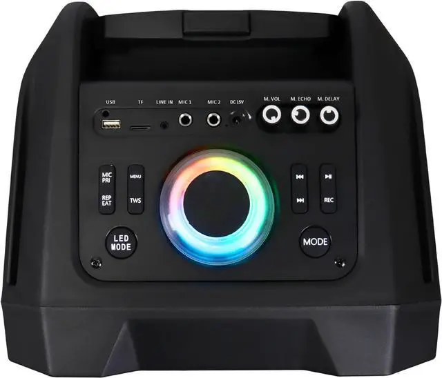 Alt view image 5 of 7 - IQ Sound IQ-5415DJBT 15-inch Portable Bluetooth Speaker, Built-in Bluetooth, TWS, FM Radio, Micro SD/USB/AUX/Mic Inputs