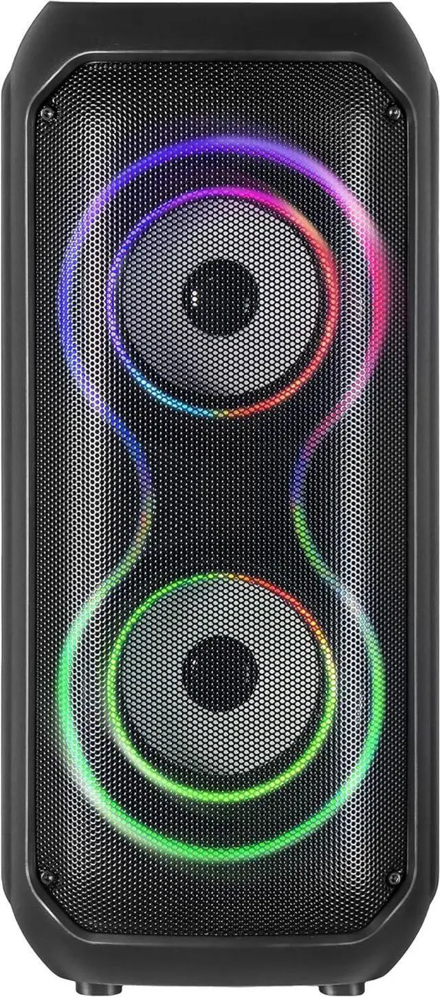 Alt view image 2 of 7 - IQ Sound IQ-3404BT 2x4-inch High Efficiency Speaker System, Bluetooth Enabled with TWS, Colorful LED Lights, USB/Micro S