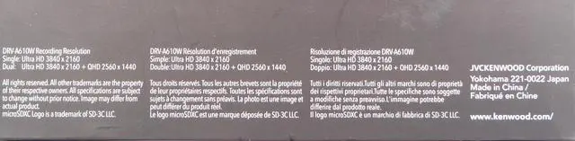Alt view image 11 of 18 - Kenwood DRV-A610WDP GPS Integrated Dashboard Camera with Rear View Camera