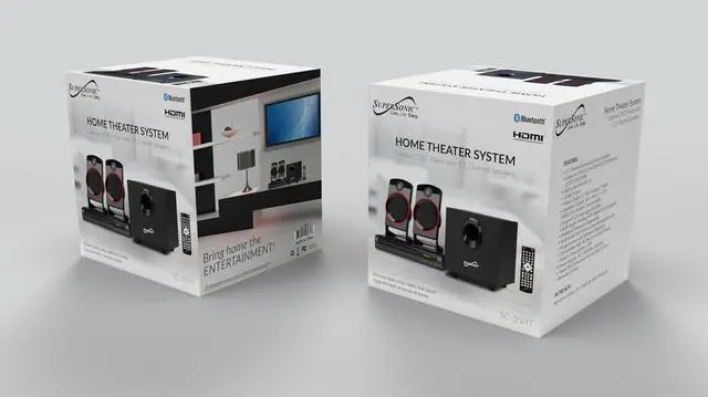 Alt view image 20 of 20 - Supersonic SC-35HT 2.1 Channel DVD Home Theater System, Bluetooth, HDMI, DVD/CD/VCD/SVCD/MP3 Playback