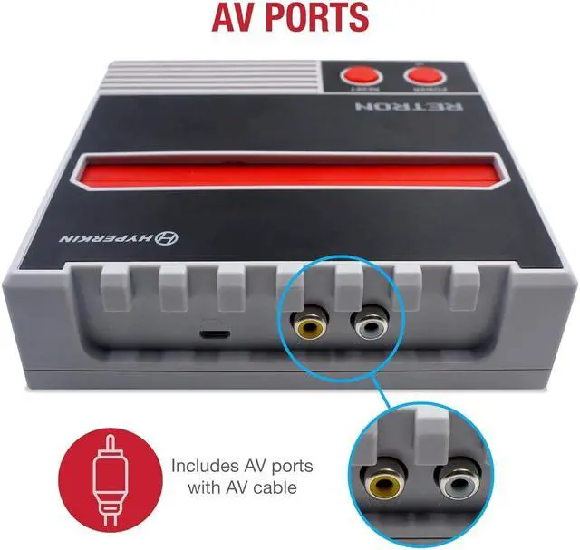 Alt view image 11 of 12 - Hyperkin M07473-GR RetroN 1 AV Gaming Console for NES, Gray