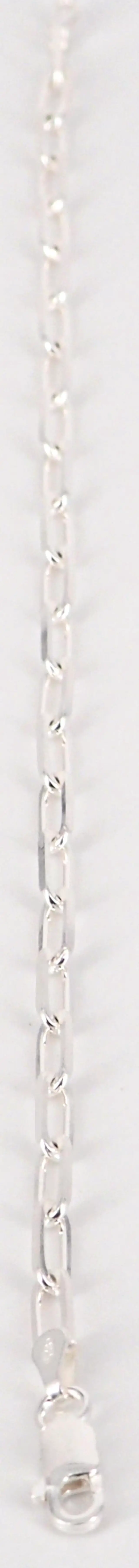 Alt view image 7 of 7 - Solid 925 Sterling Silver Paper Clip Chain Bracelet (7") & Necklace (18") Set Made in Italy