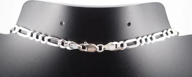 Alt view image 5 of 7 - Solid 925 Sterling Silver Paper Clip Chain Bracelet (7") & Necklace (18") Set Made in Italy