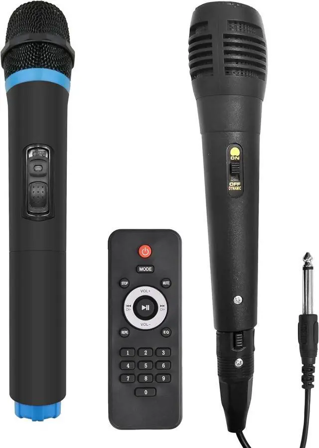 Alt view image 4 of 5 - IQ Sound IQ-8408DJBT Vortex Pro 4X8 Portable Bluetooth Speaker w/TWS, LED Lights, 40W RMS, USB/SD/FM/AUX, Mic & Remote,