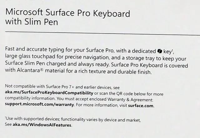 Alt view image 5 of 6 - Microsoft Surface Slim Pen (2nd Edition) and Pro Keyboard for Pro (11th Edition), Pro 9, and Pro 8 Dune