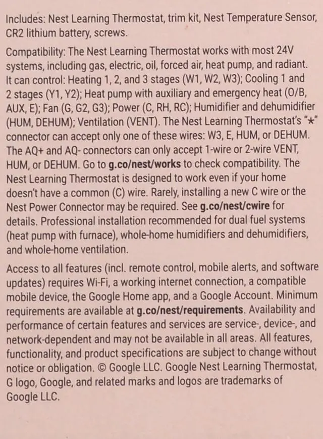 Alt view image 11 of 12 - Google Nest Learning Thermostat GA05171-US (4th Gen) with Temperature Sensor (2nd Gen) - Polished Gold