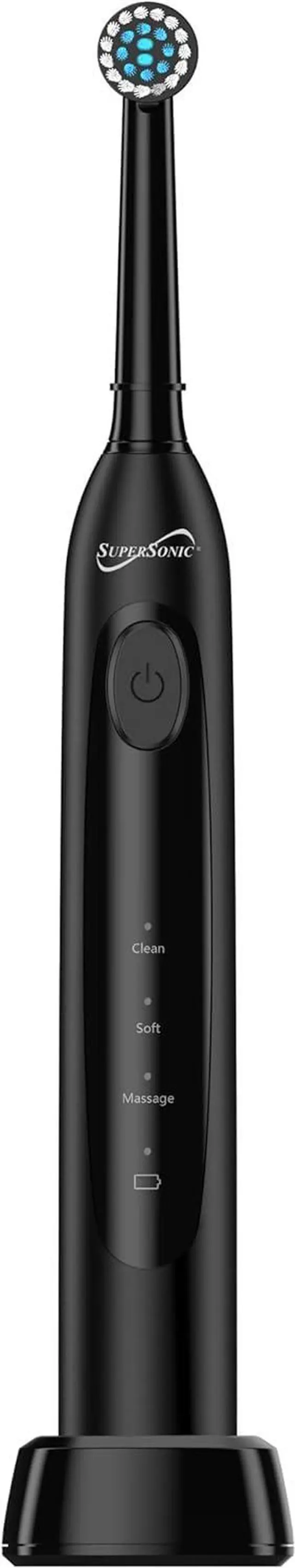 Alt view image 14 of 14 - Supersonic Sonic ZOOM +TB-1000 Toothbrush 6 Heads & Wireless Rechargeable Black