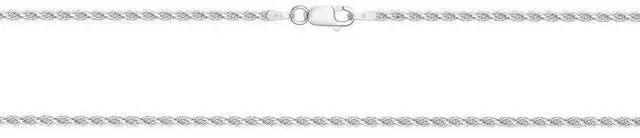 Alt view image 3 of 7 - Solid 925 Sterling Silver 24" Diamond Cut Rope Chain Necklace  2MM, Made in Italy, for Women & Men
