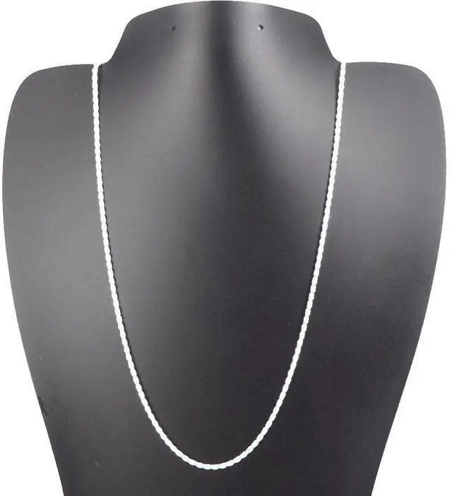 Main image of Solid 925 Sterling Silver 24" Diamond Cut Rope Chain Necklace  2MM, Made in Italy, for Women & Men