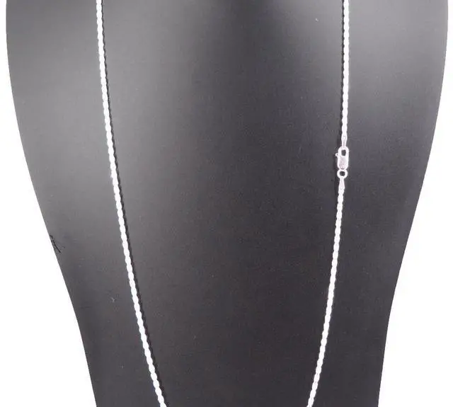 Alt view image 4 of 7 - Solid 925 Sterling Silver 24" Diamond Cut Rope Chain Necklace  2MM, Made in Italy, for Women & Men