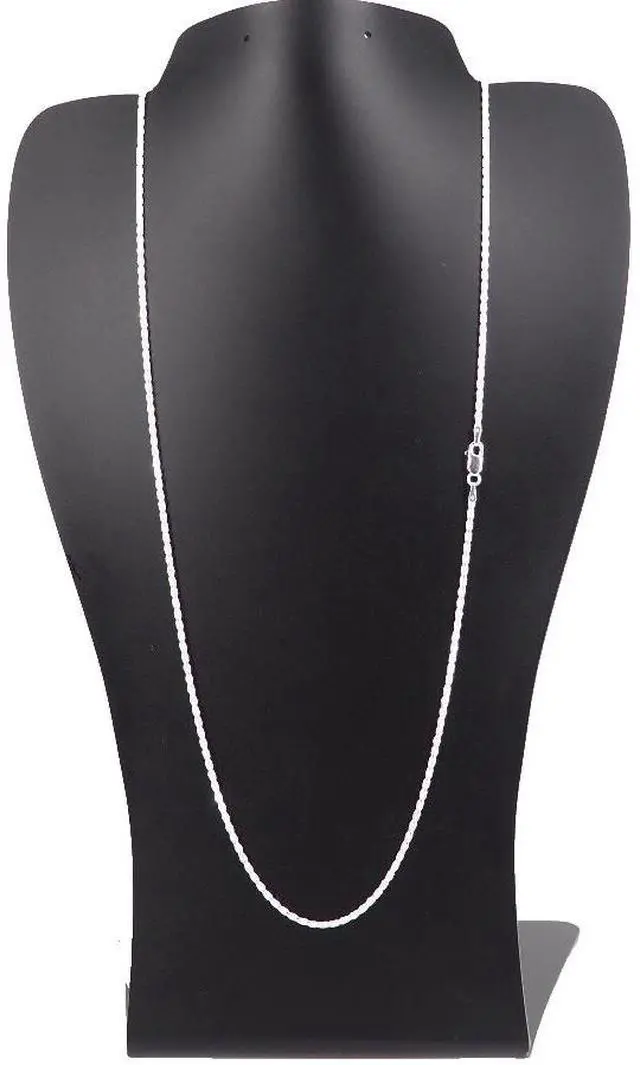 Alt view image 5 of 7 - Solid 925 Sterling Silver 24" Diamond Cut Rope Chain Necklace  2MM, Made in Italy, for Women & Men