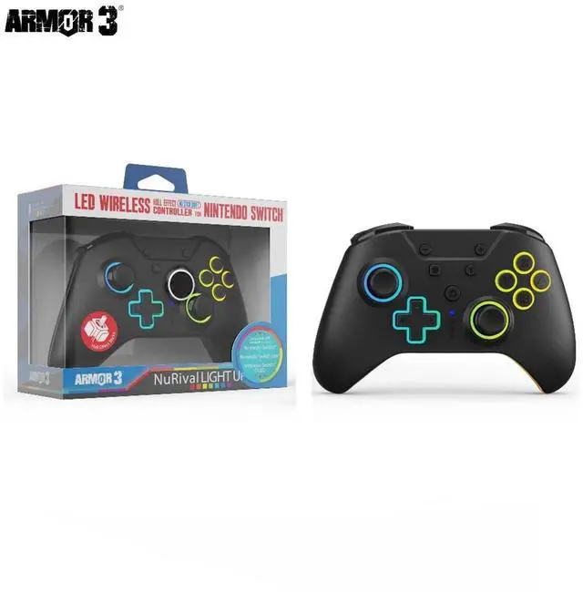 Alt view image 8 of 14 - Hyperkin Armor3 NuRival Wireless Controller for Nintendo Switch OLED/Lite, Hall Effect, RGB M07619-BKHE