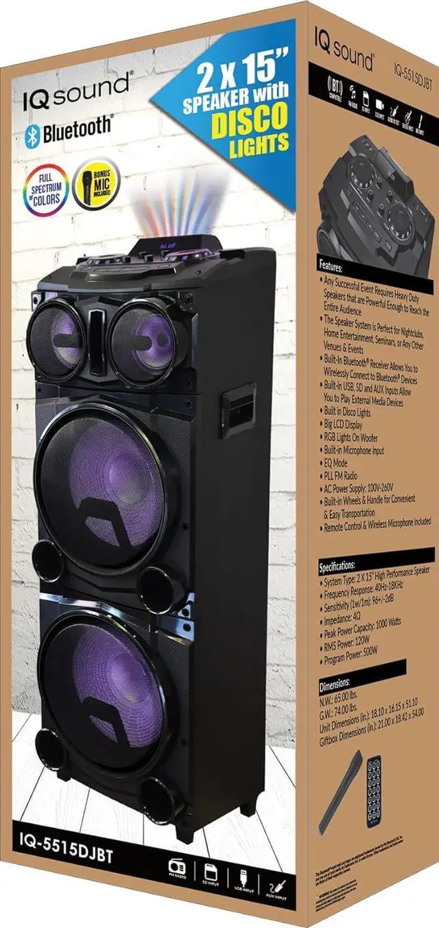 Alt view image 9 of 10 - Supersonic IQ Sound Party Speaker