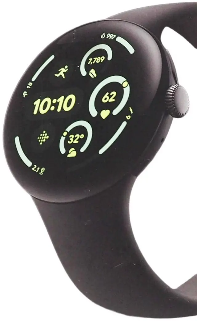 Alt view image 2 of 13 - Google Pixel Watch 3 (45mm) - Android Smartwatch with Heart Rate Tracking, Advanced Running from Fitbit, Fitness Insights, 24-Hour Battery - Matte Black Aluminum Case - Obsidian Band - Wi-Fi
