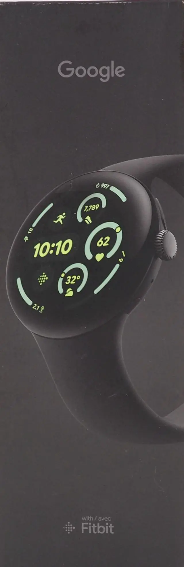 Alt view image 3 of 13 - Google Pixel Watch 3 (45mm) - Android Smartwatch with Heart Rate Tracking, Advanced Running from Fitbit, Fitness Insights, 24-Hour Battery - Matte Black Aluminum Case - Obsidian Band - Wi-Fi