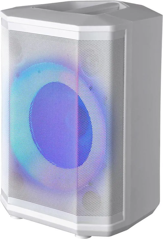 Alt view image 4 of 6 - Supersonic IQ Sound IQ-6708DJBT 8 Portable Bluetooth Speaker, TWS, LED Light Show, FM Radio, Mic & Remote, White