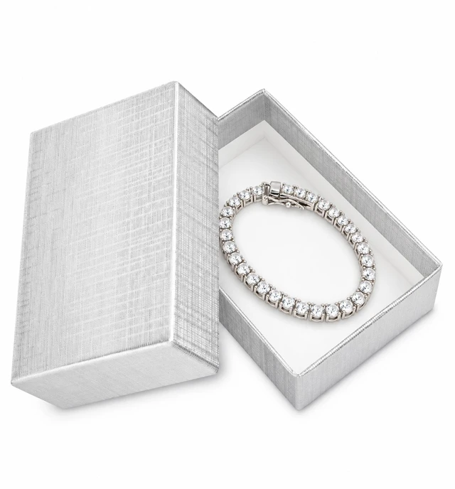 Alt view image 7 of 7 - Solid 925 Sterling Silver 7.5 Inch Tennis Bracelet 3mm Cubic Zirconia Rhodium Plated for Women BB0603-7.5