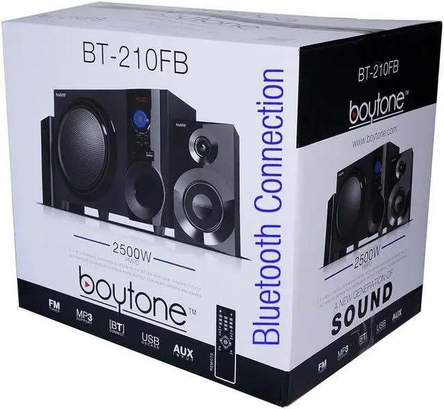 Alt view image 14 of 16 - Boytone BT-210FB Wireless Bluetooth Speaker, Powerful Sound, Bass System, Excellent Clear Sound & FM Radio, Remote Contr