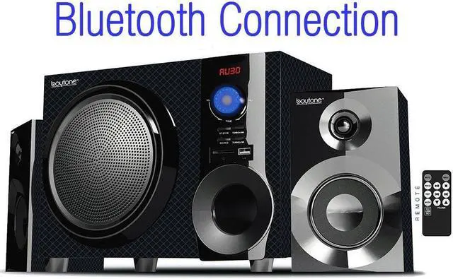 Alt view image 13 of 20 - Boytone BT-210FD Wireless Bluetooth 30W Speaker System with FM Radio & Remote Control for Smartphones, Tablets, Desktop