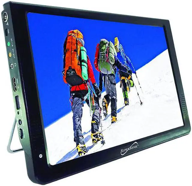 Alt view image 9 of 15 - Supersonic SC-2812 12" Portable Ultra Lightweight Widescreen LED TV, HDMI, SD, MMC, USB, VGA Remote Control