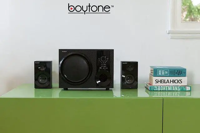 Alt view image 19 of 20 - Boytone BT-210FD Wireless Bluetooth 30W Speaker System with FM Radio & Remote Control for Smartphones, Tablets, Desktop