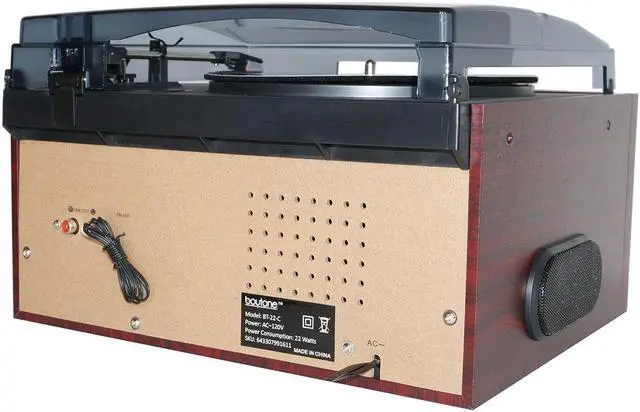 Alt view image 5 of 7 - Boytone BT-22C, Bluetooth IN & OUT Record Player Turntable, AM/FM, Cassette, CD Player, Built in speaker, Ability to con