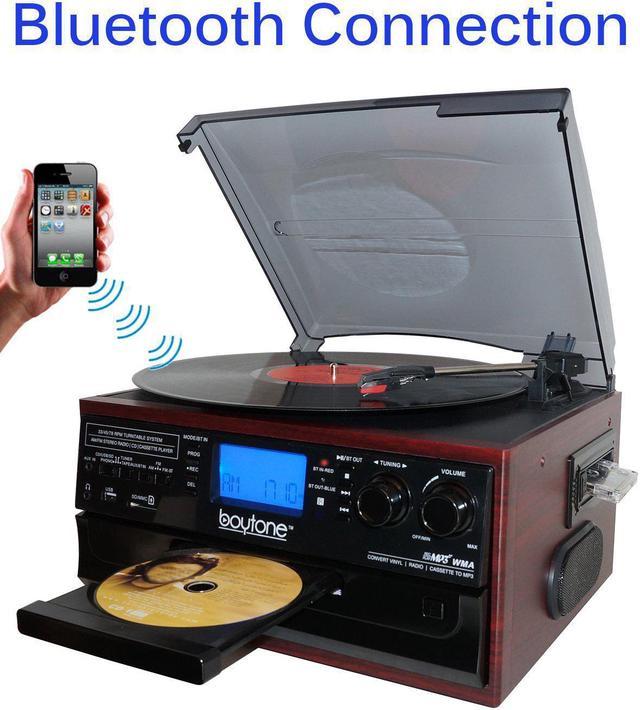 売れ筋がひ！ Remote 【送料無料】DIGITNOW with Bluetooth Record LP Player Turntable with  Player Stereo Bluetooth Speaker， LP Vinyl to Cassette,