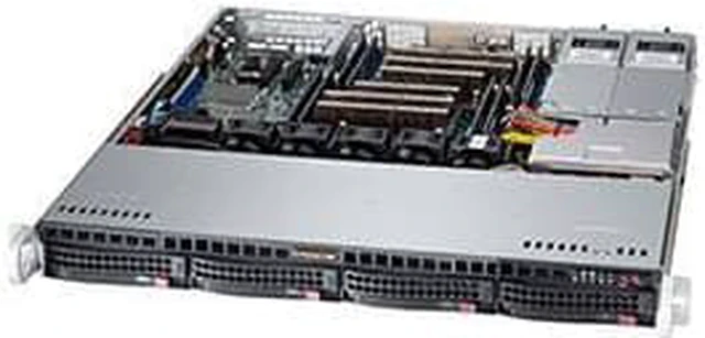 Alt view image 4 of 4 - Supermicro SuperChassis CSE-813MFTQ-R400CB 400W 1U Rackmount Server Chassis (Black)