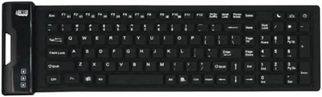 Alt view image 4 of 14 - Adesso AKB-222UB SlimTouch 222 Antimicrobial Waterproof Flex Keyboard
