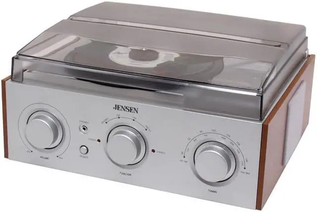 Alt view image 3 of 3 - JENSEN JTA-220 3-SPEED STEREO TURNTABLE WITH AM/FM