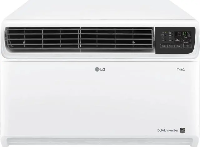 Alt view image 5 of 9 - LG LW1822IVSM Smart Window Air Conditioner with 18000 BTU, 1000 sq. ft. Remote Control, DUAL Inverter Compressor, Quiet Operation in White